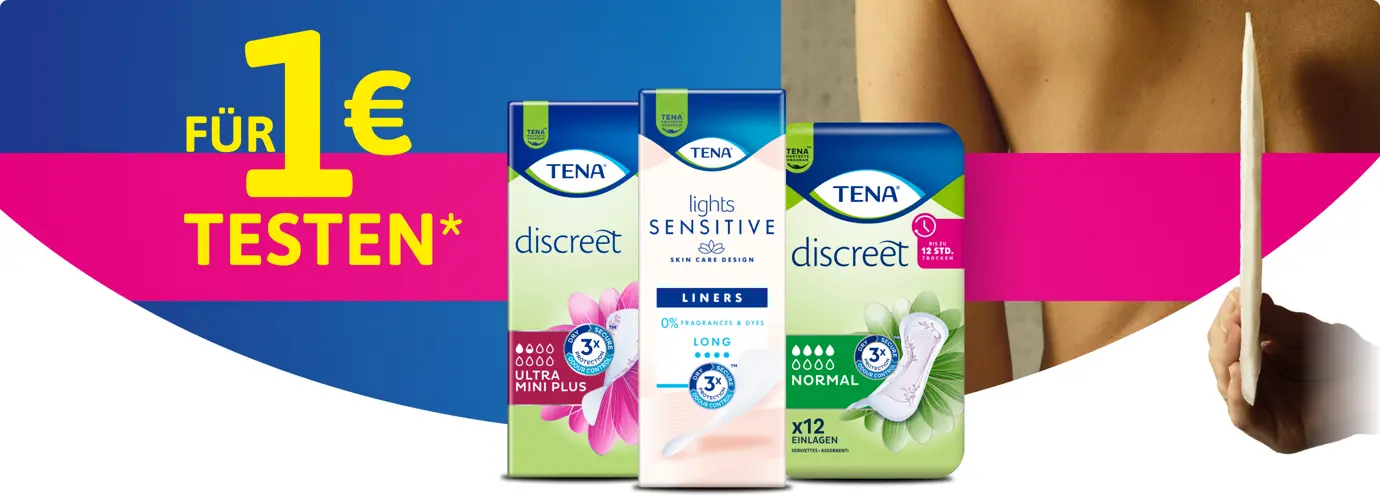 Jetzt TENA für 1€ testen